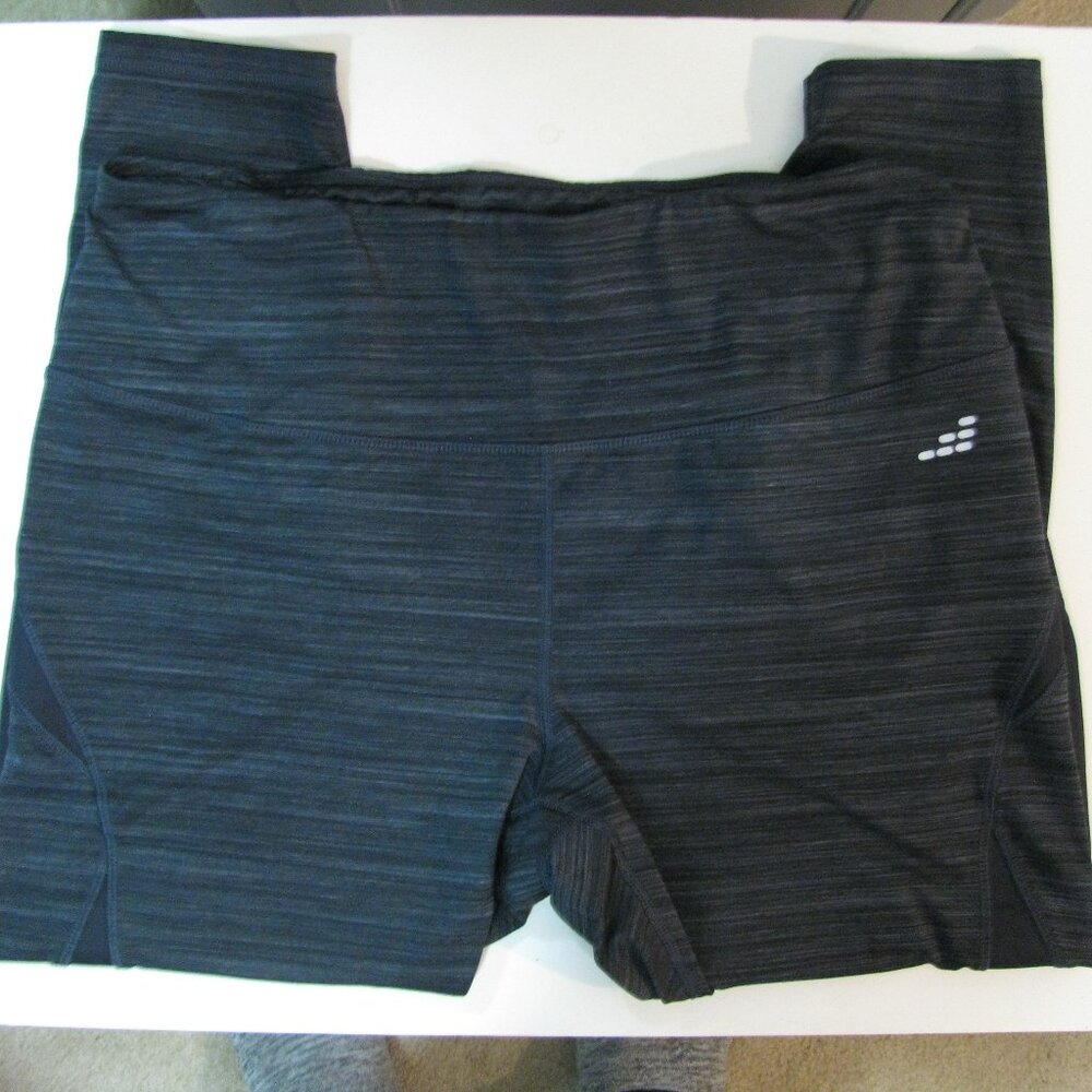 * bcg plus workout leggings 1X Gray Black Gym Athletic Stretch